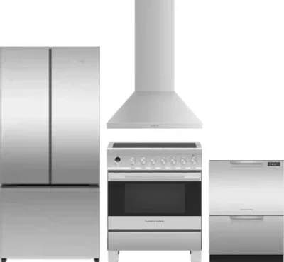 4 Piece Package Includes Refrigerator, Range, Hood And Dishwasher